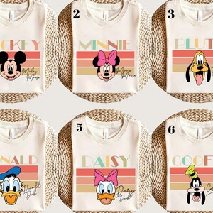 Shirt Mickey en vrienden, shirt Disney Mickey en vrienden, shirt Mickey Mouse, shirt retro Mickey, shirt Disney-figuren