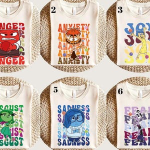 Inside Out Characters Shirts, Inside Out Shirt, Inside Out 2 Shirt, Inside Out Group Matching, Inside Out Friends Shirt, Disney Shirt