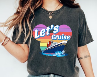 Let's Cruise Shirt, Koszulka dla par, Koszulka Myszka Miki i Minnie, Koszulka Disney Cruise Group, Koszulka Myszka Miki i Przyjaciele Let's Cruise, Koszulka Love