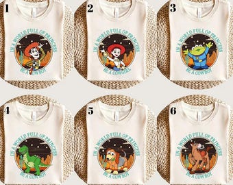 Shirt Toy Story-personages, shirt Disney Toy Story cowboy en cowgirl, Toy Story aangepast shirt, shirt Toy Story, shirt Toys Crossing