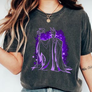 Disney Dornröschen Bösewichte Maleficent Portrait Shirt, Dornröschen Ursula Böse Königin Shirt, Dornröschen Bösewicht Retro Shirt