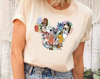 Camicia per cani Disney, Camicia per amante dei cani, Camicia per cani Disney, Maglietta per cani, Dug, Plutone, Nana, Magic Kingdom Disneyland Camicia per le vacanze in famiglia