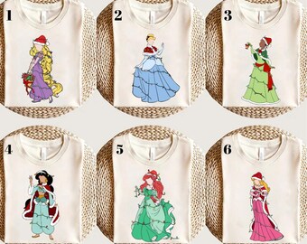 Disney Princesses Christmas Shirt, Disney Princesses Shirt, Princess Christmas Shirt, Disney Christmas Tee, Disney Princesses Characters Tee