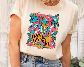 Star Wars This Is The Way Mandalorian Shirt, Star Wars Characters Shirt, Star Wars Shirt, Disney Star Wars Portrait Shirt, Disney Shirt