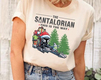 Star Wars Santalorian Christmas Shirt, Star Wars Characters Christmas Shirt, Star Wars Shirt, Disney Christmas Shirts, Star Wars Shirt