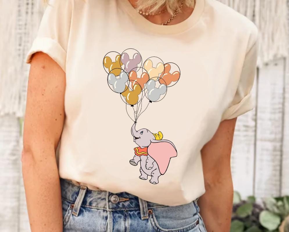 Disney Dumbo Mickey Balloon Shirt, Disney Baby Elephant Shirt, Baby Elephant Shirt, Vintage Dumbo Shirt, Disney Dumbo Elephant Shirt
