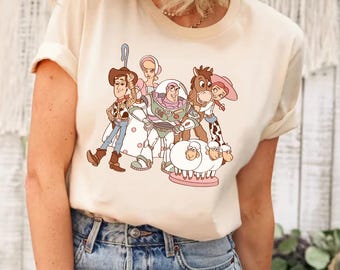 Camiseta de Toy Story, camiseta del sheriff Woody de Toy Story, camiseta con globos de Toy Story, Woody, Jessie, Slinky, camiseta de Toy Story Land, camiseta de cumpleaños de Toy Story