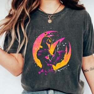 Star Wars Mandalorian Silhouette Shirt, Star Wars Characters Shirt, Star Wars Shirt, Disney Star Wars Portrait Shirt, Disney Shirt