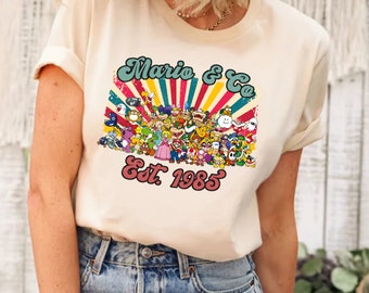 Mario Co Est 1985-shirt, Super Mario Friends-shirt, Mario And Friends vintage shirt, Super Mario-shirt, Mario Bros-shirt, Mario-sweater