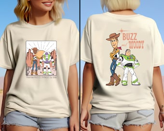 De dos caras tienes un amigo en mí camisa de Buzz y Woody, camisa del sheriff Woody y Buzz Lightyear Camisa de amigos de Toy Story, camisa de Toy Story
