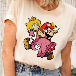 Super Mario Love Shirt, Super Mario Character Shirt, Mario & Princess Peach Shirt, Mario Peach Couple, Princess Peach Shirt, Mario Shirt