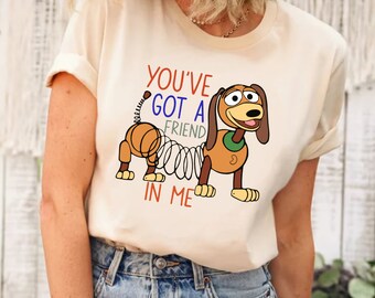 Du har en vän i mig Slinky Dog-skjorta, Toy Story-skjorta, Toy Story Slinky Dog-skjortor, Vintage Toy Story-skjorta, Vänner-skjorta
