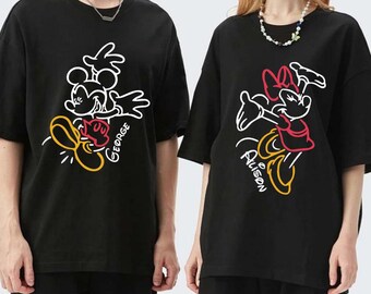 Disney Mickey And Minnie Custom Shirt, Mickey Mouse Shirt, Mickey And Minnie Shirt, Minnie Mouse Shirt, Disney Shirt, Disney Mickey Shirt
