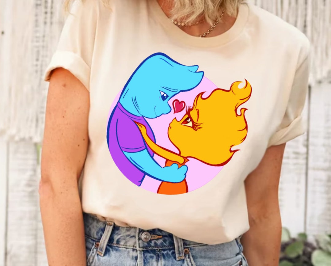 Camisa de fuego y agua, camisa elemental, camisa a juego de pareja