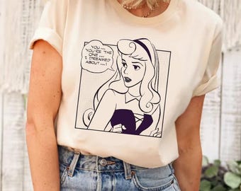 Chemise princesse Disney Aurora, chemise princesse Disney, chemise personnages princesse, t-shirt Disneyland, chemise princesses, chemise princesse aquarelle