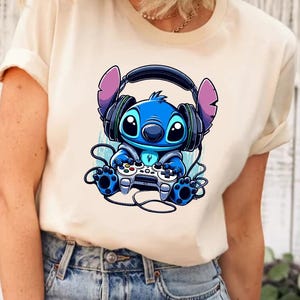 DJ-Stitch Shirt,  Stitch Shirt, Stitch Character Shirt, Birthday Shirt, Disney Trip Shirt, Disney Stitch Shirt, Stitch Disneyworld Shirt
