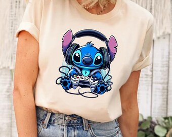 DJ-Stitch Shirt, Stitch Shirt, Stitch Character Shirt, Geburtstag Shirt, Disney Trip Shirt, Disney Stitch Shirt, Stitch Disneyworld Shirt