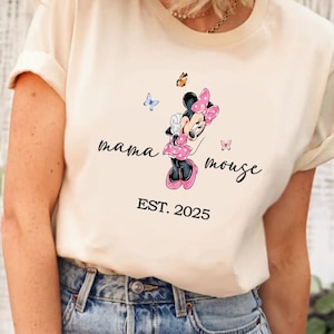 Koszulka Disney Mama Mouse, Koszulka Minnie Mouse Mother, Koszulka Disney Mother&#39;s Day, Koszulka Minnie Disney Mom, Koszulka Minnie Mouse, Koszulka Disney Mama