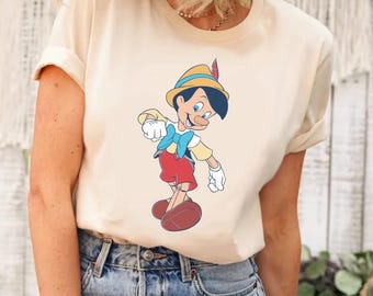 Disney Pinocchio Shirt, Disney Pinocchio Movie Shirt, Pinocchio and Jiminy Cricket Shirt, Vintage Pinocchio Shirt, Disneyland Shirt