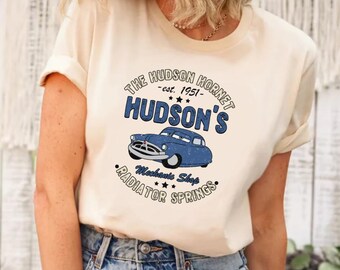 Camiseta Carros Fabulosos Hudson, Camiseta de Personagem Carros da Disney, Camiseta Amigos de Carros, Camiseta de Casal, Camiseta Disney, Camiseta Relâmpago McQueen e Mate