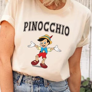 Disney Pinocchio Shirt, Disney Pinocchio Movie Shirt, Pinocchio and Jiminy Cricket Shirt, Vintage Pinocchio Shirt, Disneyland Shirt