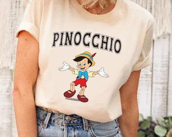 Disney Pinocchio Shirt, Disney Pinocchio Movie Shirt, Pinocchio and Jiminy Cricket Shirt, Vintage Pinocchio Shirt, Disneyland Shirt
