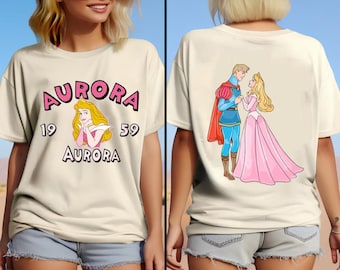 Chemise princesse Aurore Disney recto-verso, chemise princesse Disney, chemise personnages princesse, chemise princesses, chemise princesse aquarelle