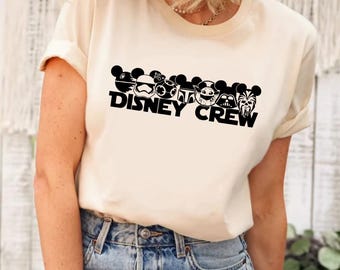 Camiseta de Star Wars de Disney Crew, camiseta de Star Wars, camiseta de Disney Star Wars, camiseta de amigos de Star Wars, camiseta de personajes de Star Wars, camiseta de Disney Crew