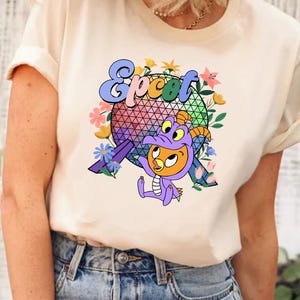 Disney Orange Bird and Figment Epcot Shirt, Disney Orange Bird Shirt, Purple Dragon Shirt, Epcot Flower Shirt, Orange Bird Epcot Flower Tee