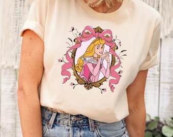 Chemise princesse Disney Aurora, chemise princesse Disney, chemise personnages princesse, t-shirt Disneyland, chemise princesses, chemise princesse aquarelle