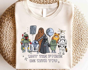 Que la force soit avec vous, chemise Star Wars, chemise personnages Star Wars, chemise Star Wars, chemise amis Star Wars, chemise personnages Star Wars