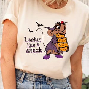 ガスガスマウスのハロウィンシャツ（スナックのような見た目）、シンデレラガスガスTシャツ、ガスガスマウスのハロウィンシャツ、ガスガスTシャツ、ディズニーハロウィンTシャツ