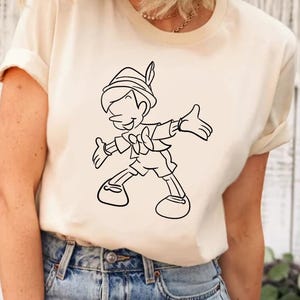 Disney Pinocchio Shirt, Disney Pinocchio Movie Shirt, Pinocchio and Jiminy Cricket Shirt, Vintage Pinocchio Shirt, Disneyland Shirt