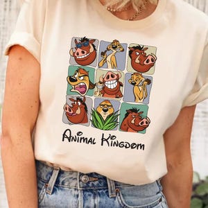 Chemise Disney Le Roi Lion Animal Kingdom, chemise Hakuna Matata, t-shirt amis Disney Le Roi Lion, chemise personnages roi lion, t-shirt Animal Kingdom
