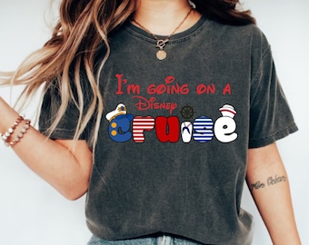 Koszulka „Idę na rejs Disney”, Koszulka grupowa Disney Cruise, Koszulka rodzinna Disney Cruise Vacation, Koszulka Myszka Miki i Przyjaciele Let's Cruise