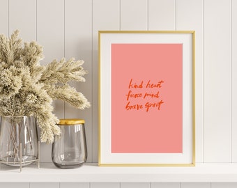 Pink Positive Quote Wall Artprint - | printable art | quote art print | positive quote artprint | motivational quote print
