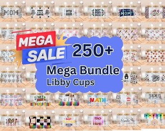 Libbey Glass Can Bundle, 16oz Glass Can Svg, Libbey Glass Can Wrap, Glass Cup Bundle Svg Files for Cricut & Silhouette Cameo, Glassware svg