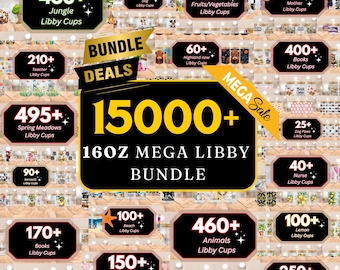 Libbey Glass Can Bundle, 16oz Glass Can PNG, Libbey Glass Can Wrap, Glass Cup Bundle PNG Files for Cricut & Silhouette Cameo, Glassware PNG