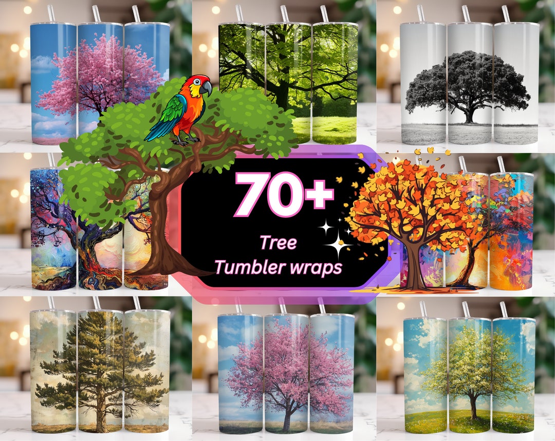Tree of Life Tumbler Wrap Trees 20oz Skinny Tumbler Sublimation Design ...
