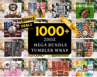 1000+ Variety Pack Mega Tumbler Wrap Bundle, Ultimate Mega Design Tumbler Wrap Bundle 20oz Skinny Sublimation Design, Watercolor Bundle PNG