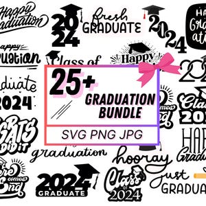 25+ afstuderen SVG-bundel, afstudeerpet, afstudeercertificaat diploma, afstuderen middelpunt, afstudeerklas van 2025, digitale download