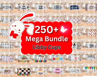 Libbey Glass Can Bundle, 16oz Glass Can Svg, Libbey Glass Can Wrap, Glass Cup Bundle Svg Files for Cricut & Silhouette Cameo, Glassware svg