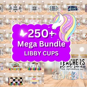 Libbey Glass Can Bundle, 16oz Glass Can Svg, Libbey Glass Can Wrap, Glass Cup Bundle Svg Files for Cricut & Silhouette Cameo, Glassware svg