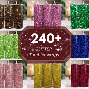 240+ Glitter Tumbler Wrap Bundle, Glitter Color Tumbler Wrap, Sparkle Style Glitter Tumbler Wrap 20 oz Ombre Tumbler PNG, Sparkling Glitter