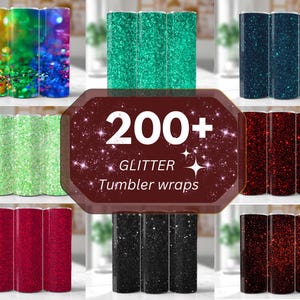 200+ Glitter Tumbler Wrap Bundle, Glitter Color Tumbler Wrap, Sparkle Style Glitter Tumbler Wrap 20 oz Ombre Tumbler PNG, Sparkling Glitter