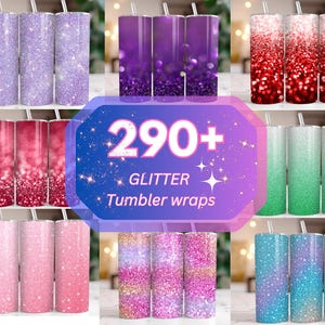 290+ Glitter Tumbler Wrap Bundle, Glitter Color Tumbler Wrap, Sparkle Style Glitter Tumbler Wrap 20 oz Ombre Tumbler PNG, Sparkling Glitter
