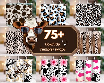 75+ Cow Hide Tumbler Cowhide Heifer Cowgirl Sublimation Tumbler Boho Cow Skull Tumbler Cow Fur Print 20oz Skinny Tumbler Wraps Templates PNG