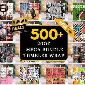 500+ Variety Pack Mega Tumbler Wrap Bundle, Ultimate Mega Design Tumbler Wrap Bundle 20oz Skinny Sublimation Design, Watercolor Bundle PNG