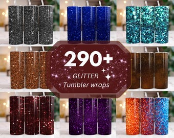 290+ Glitter Tumbler Wrap Bundle, Glitter Color Tumbler Wrap, Sparkle Style Glitter Tumbler Wrap 20 oz Ombre Tumbler PNG, Sparkling Glitter