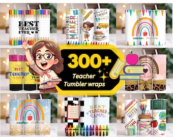 300+ Teacher Tumbler Wrap Bundle, 20oz Teacher Life Tumbler, Teacher Appreciation PNG, Teacher Back To School, Best Ever Teacher PNG